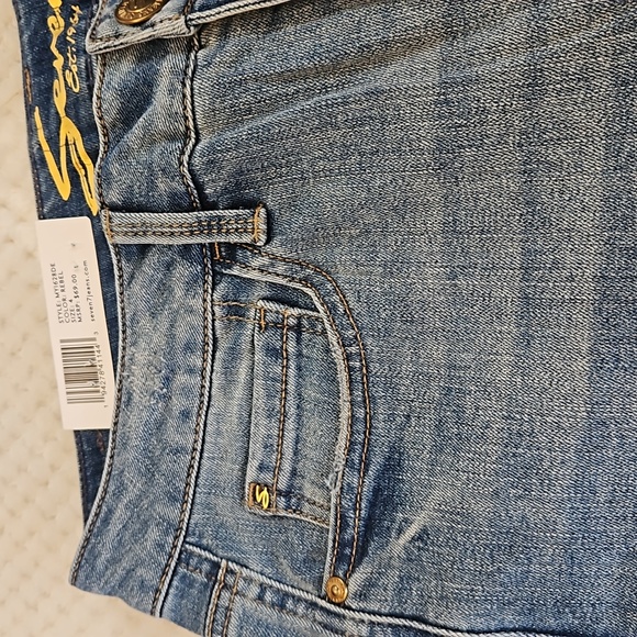 SEVEN7 BOYFRIEND WOMENS JEANS ROLLED UP CUFF SIZE 4 NEW WITH TAGS - Picture 3 of 14